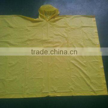Yellow Adult PVC Poncho With Logo