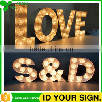 Large Wedding Love Lighted Marquee Signs Metal For Sale