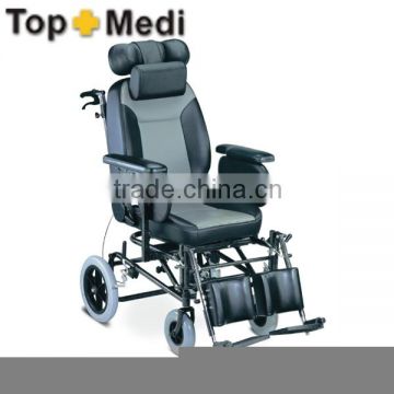 Powder Coating Steel Frame Reclining Manual Wheelchair for Adult