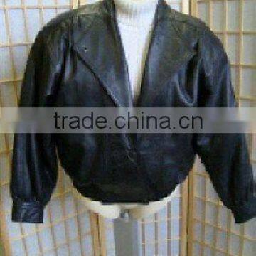 Great Black Ladies Leather Coat