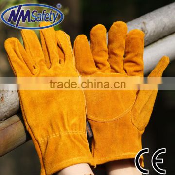 NMSAFETY Safety work cow split leather car driving gloves