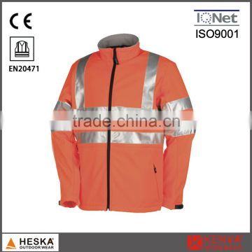 Workwear uniforms hi-vis softshell reflective safety jackets