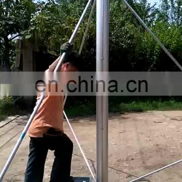 60 to 65 feet crank up telescopic mast guy supported