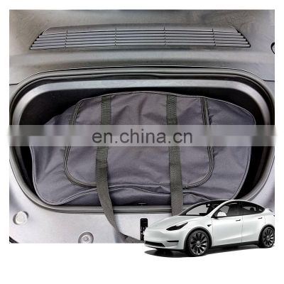 Cooler Organizer Bag Insulated Zipper Cooler Organizer With Mesh Pockets Frunk Luggage Bags For Tesla Model Y