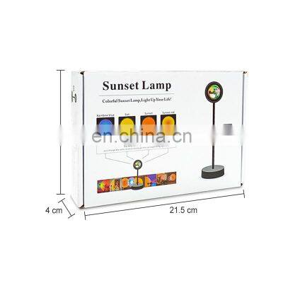 USB Round Modern Desktop RGB Rainbow Multi Color Adjustable Sunset Remote Control Projection Table Lamp