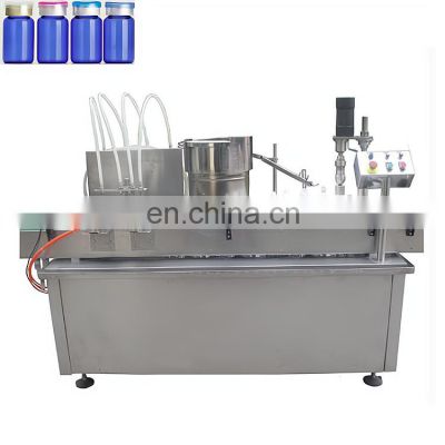 Fully automatic small packaging bottle filling and capping machine
