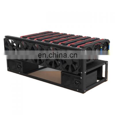 Hot Sale 8 Gpu Steel Open Air Shell Case Rig Rack Open Type With 8 GPU Rig Frame wholesale