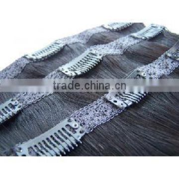 Factory price top quality various colors clip-in hair extension free color ring