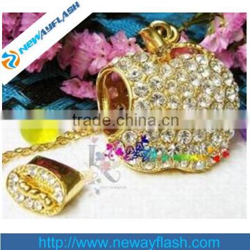 Hot new product for 2015 bulk items golden crystal usb flash drive