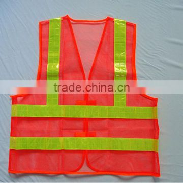 OEM High Visibility Orange Color Safety Vest