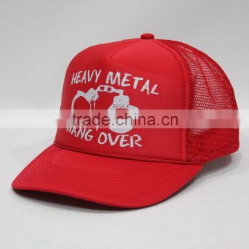promotional red mesh caps