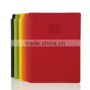 embossed logo thermo pu custom note books with pen loop