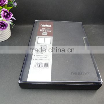 embossed logo business custom notebooks with metal clip,box packing