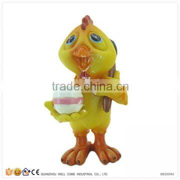 Resin Chicken Playing Ball Sports Mini Figures