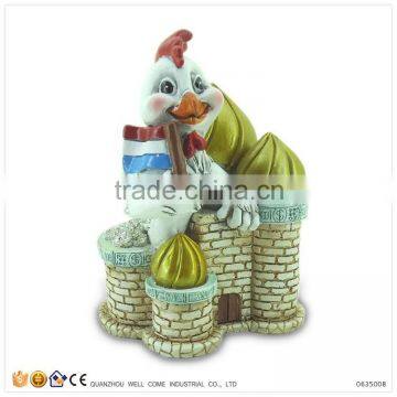 Resin Rooster Chinese Zodiac Animal Figurines for 2017 New