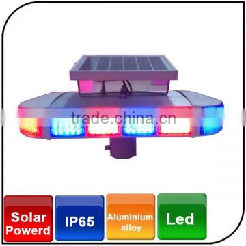 Warranty 1 year CE RoHS aluminium alloy IP65 led solar caution light traffic light