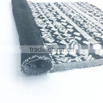 Black white fashion warp knitted fabric texile knitting jacquard fabric