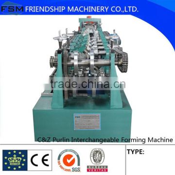 Hydraulic Pressure C Z Purlin Interchangeable Roll Forming Machine