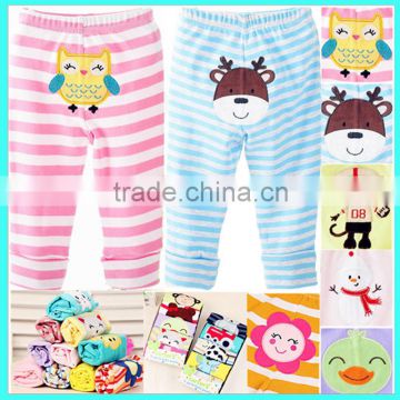 2015 hot sale 5 piece pants set cute animal 100% cotton children leggings