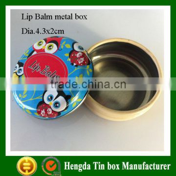 mini empty tin can for lip blam packaging