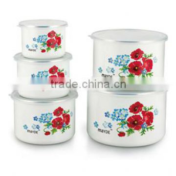 Logo printed high ice mixing bowl set with lid