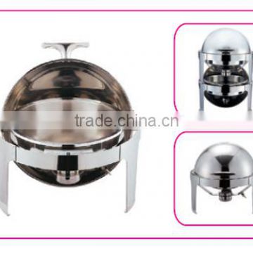 Luxury Roll Top Stainless Steel Chafer / Chafing Dish with Pots for Soup or Sauce / charfing dish