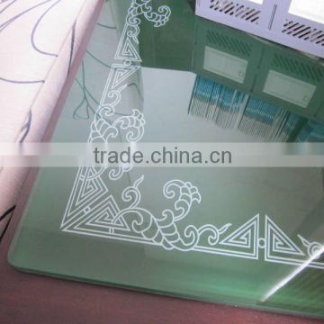 glass mirror with design