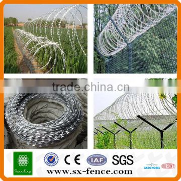 200g/m2 Hot Dipped Galvanized Cross Razor Barbed Wire Fence
