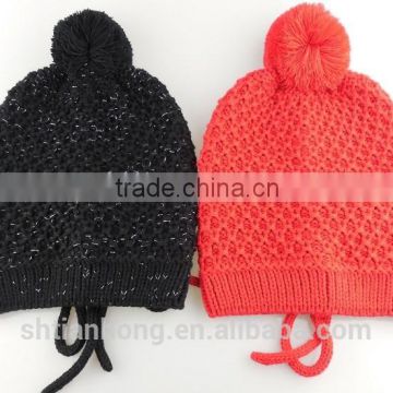 High quality fashion winter hat for young girls