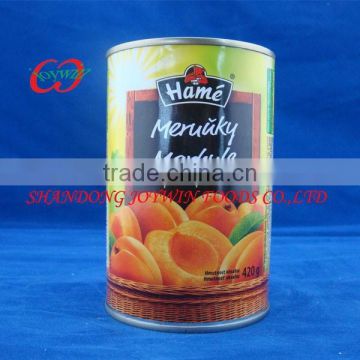410g/820g/2500g/3000g Canned Apricots In Half In Syrup