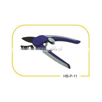 7"High quality fiber glass handle with plastic safty lock garden scissors pruning shears