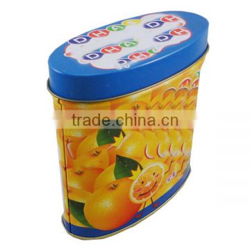 oval shaped food safe sugar tin box