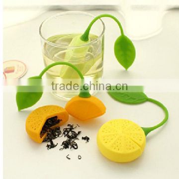 Durable Food Standard Lemon Shape Silicone Tea Strainer / Silicone Tea Bag Strainer