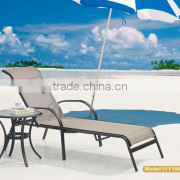 deck chair fabric in sling/european style chaise lounge chair/outdoor chaise lounge with side table for pool side