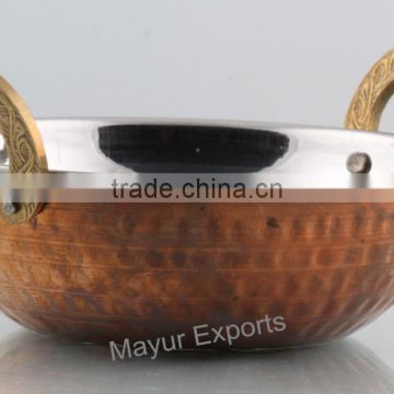 Stainless Steel Copper Serving Dish