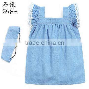 ShiJ Baby Girls Dress Set Demin Vintage Summer Cotton Baby Clothing