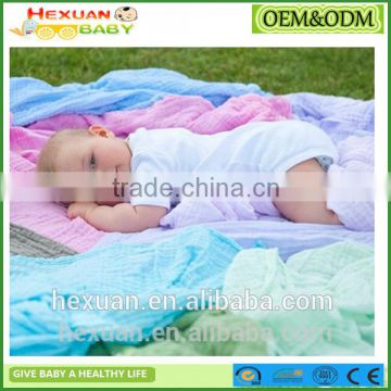 OEM factory or stocked designs 100% Cotton Baby Muslin Wrap swaddle Blanket Baby muslin swaddle