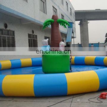 hot sale inflatable pool islands inflatable palm tree pool float