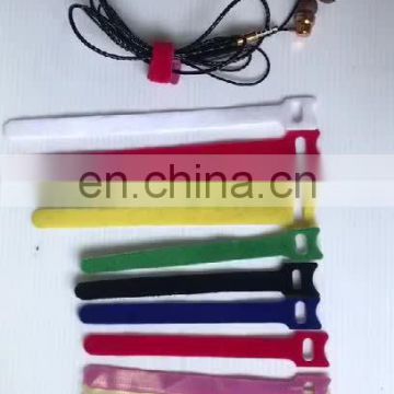 Customized Logo 100 nylon Hook Loop Velour Cable Tie for Data Line