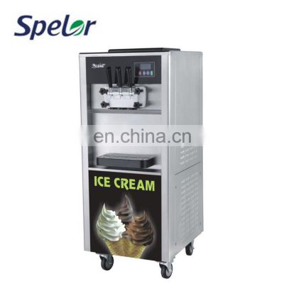 Snack Shop Soft Serve High Quality Cheap Electric 3 Flavor Automatic Soft Ice Cream Machine
