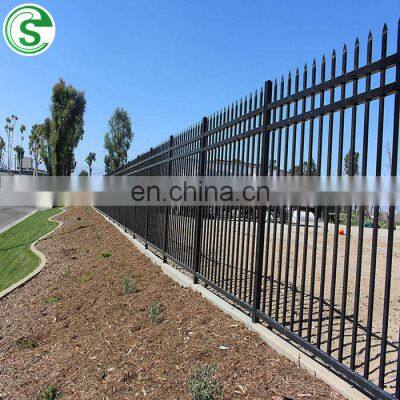 Low price high quality powder coated tubular wrought iron fence