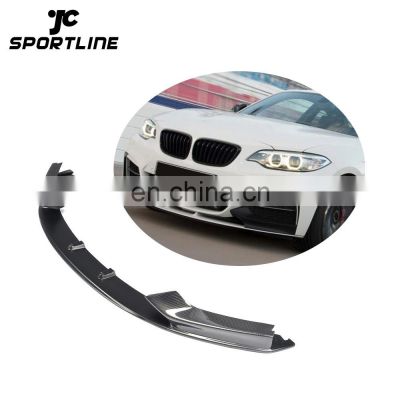 P Style Half Carbon Fiber Front Bumper Lip Spoiler for BMW F22 M235I 2 Series Mtech 2014