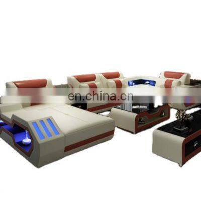 Modern U shaped reclinable lounge Modern couch Leather living room sofa Furniture