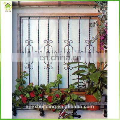 Free customized window iron bars / decorative security grills windows for house design
