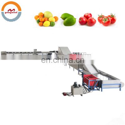 Automatic apple washing waxing drying and grading machine auto industrial apples cleaning, sorting line cheap price for sale