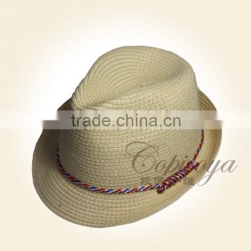 2015 Cheap fedora hat straw cowboy hat for lady for men