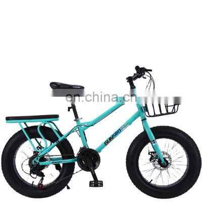 Gunsrose 20 inch red rabbit snowmobile 4.0 widened tire bike with basket and back seat mountain bike