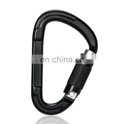 Auto Locking Rock Climbing Carabiner Clips,Professional 25KN Heavy Duty Aluminium Carabiner CE Certificates