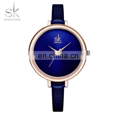 SHENGKE Watch For Ladies Soft Leather Band Elegant Dial Nice Quartz Watch For Woman Gift Custom Logo OEM ODM K0069L-A