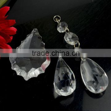 Fashion dazzle Waterdrop clear glass beads, stones for chandelier decoration china